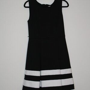 Calvin Klein Black Dress with White Stripes